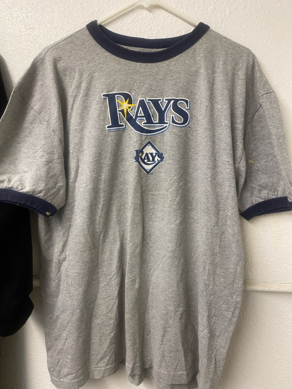 Vintage 80s - RAYS baseball mlb Gray Logo Ringer T-Shirt